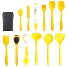 2021 new yellow 13-piece silicone kitchen tool set