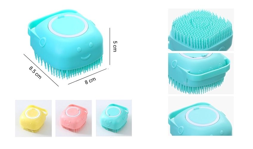 Silicone Bath Brush Detail size color