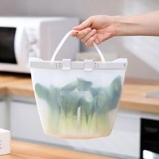 Collapsible silicone lunch bag