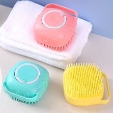 Smiley Square Silicone Bath Brush