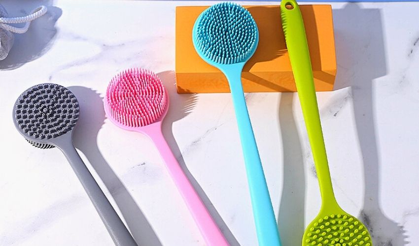 about silicone shower scrubber