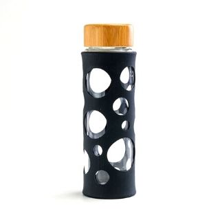 glass water bottle silicone cover