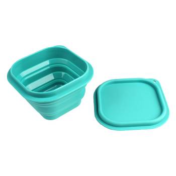 Outdoor collapsible silicone bowl
