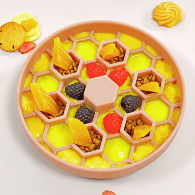 Large honeycomb dog bowl-sl